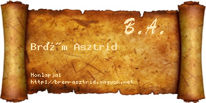 Brém Asztrid névjegykártya